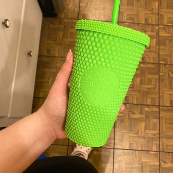 Starbucks Other - Starbucks Neon Green Halloween Studded Tumbler NWT